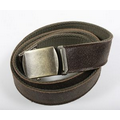 Vintage 1 1/2" Wide Leather/Poly Reversible Web Belt (44")
